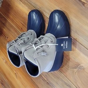 Sperry Gray and Navy Winter Boots